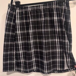 SHEIN Monochrome Checkered Mini Skirt